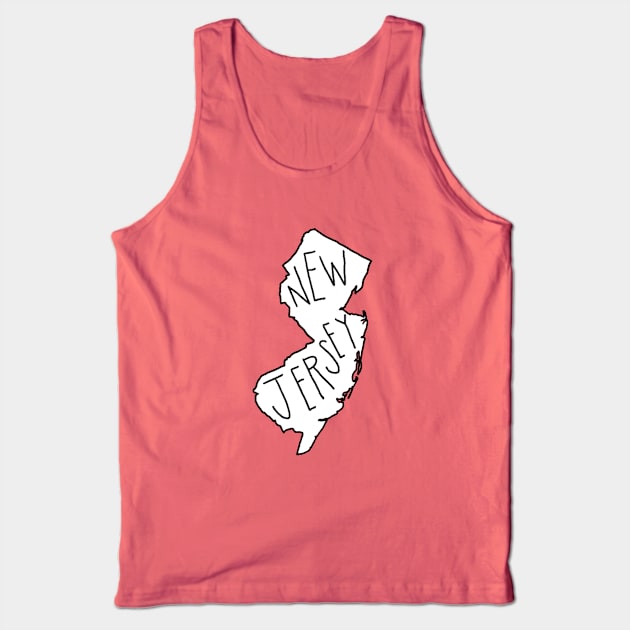 The State of New Jersey - Blank Outline Tank Top by loudestkitten